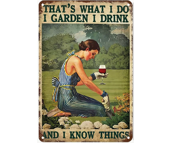"Gardening" Blechschild 20 x 30 cm