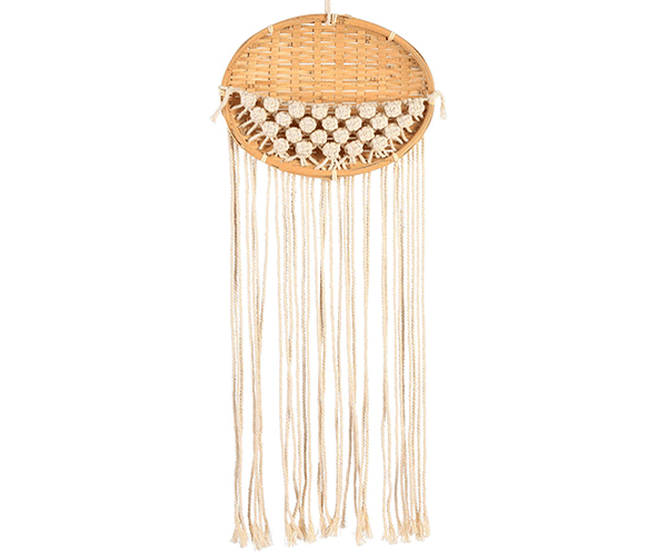 Wanddeko Boho-Korb-Makramé