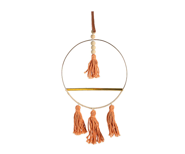 Wanddeko Boho-Ring rosé